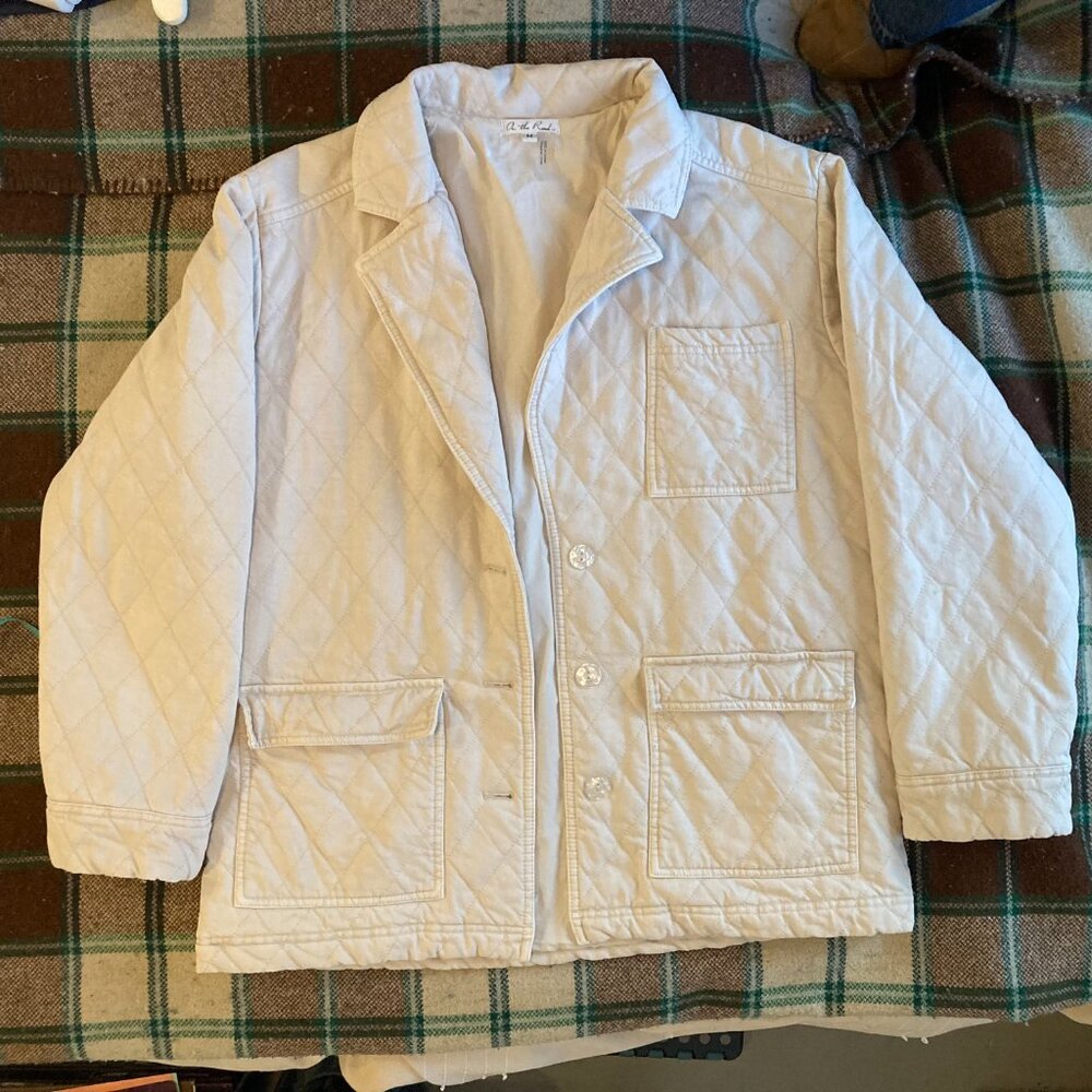 Anthropologie | Oversized Quilted Cream Jacket | Medium - Picture 1 of 14